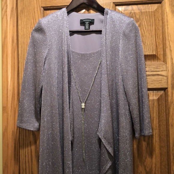 R&M RICHARDS NEW SHIFT DRESS MOCK DRAPED JACKET 8 - Picture 3 of 12